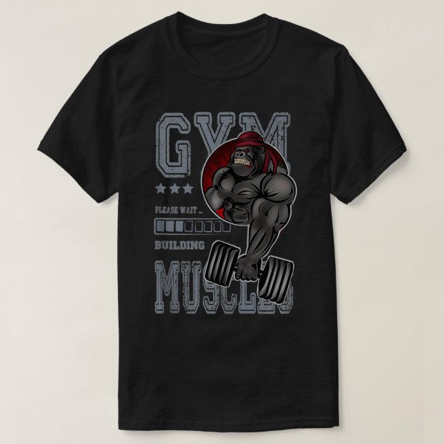 T-shirt Mens gym vêtements Gorilla fitness cadeau (Design devant)