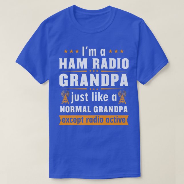 T-shirt Mens Ham Radio Opérateur Hobbyiste Récepteur Grand (Design devant)
