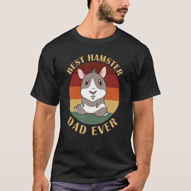 T-shirt Mens Hamster Dad Pet Owner Cute Animal Father Hams (Devant)