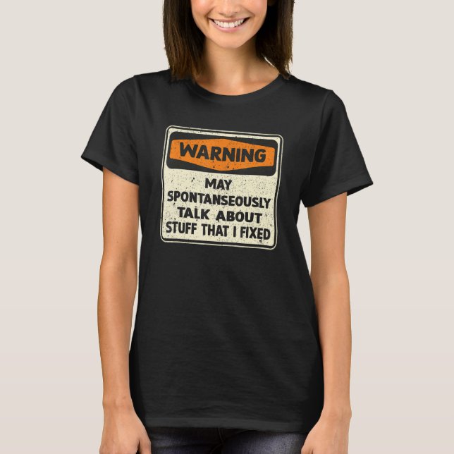 T-shirt Mens Handyman Stuff qui est fixe mécanicien (Devant)