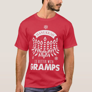 T-shirt Mens Hanukkah Is Better with Gramps Matching Famil