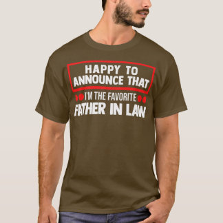 T-shirt Mens Heureux d'annoncer que je suis père en droit 