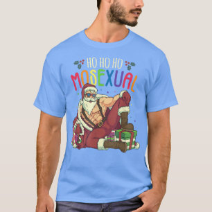 T-shirt Mens Ho Ho Ho Moseual Gay Père Noël LGBT Pun Gay p