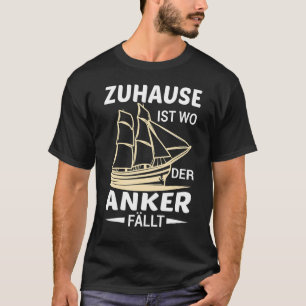 T-shirt Mens Home Est Là Où L'Ancre Tombe Capitaine Crusad