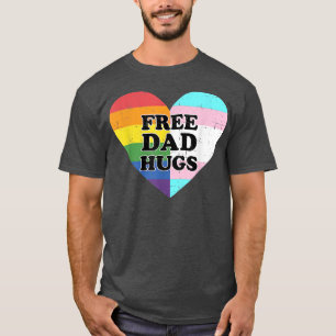 T-shirt Mens Hommes Gratuit Papa Encarle Avec Arc En Ciel