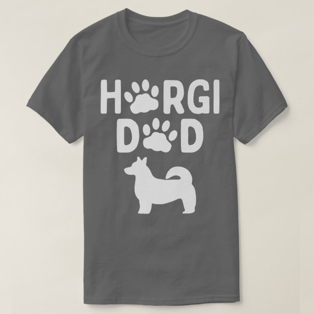 T-shirt Mens Horgi Dadcorgi And Husky Dog Mi844 (Design devant)