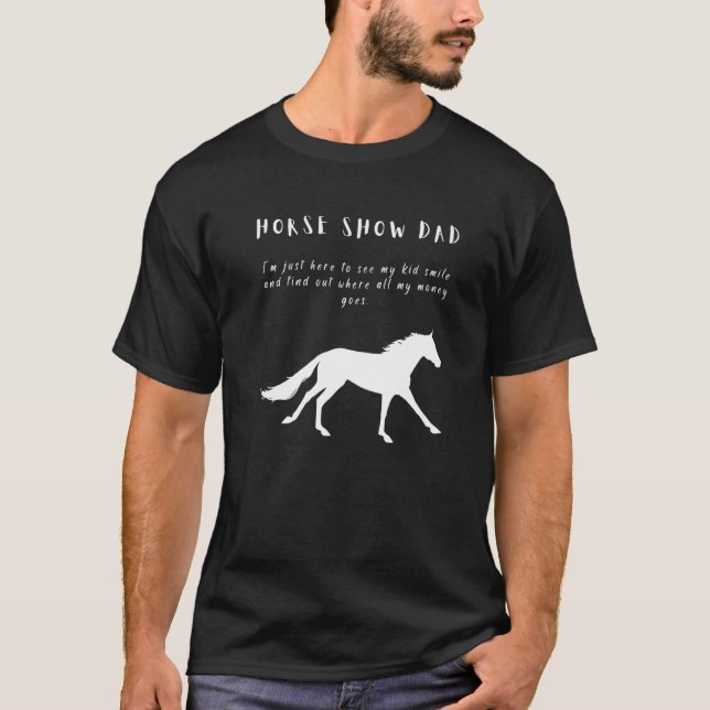 T-shirt Mens  Horse Show Dad With Galloping Horse (Devant)