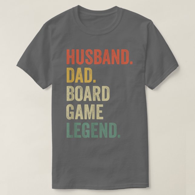 T-shirt Mens Husband Dad Board Game Night Legend Funny Fat (Design devant)