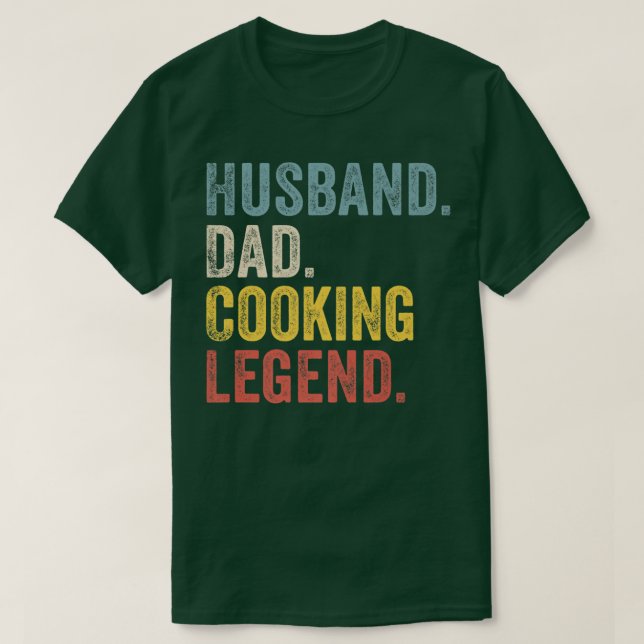 T-shirt Mens Husband Papa Cooking Legend (Design devant)