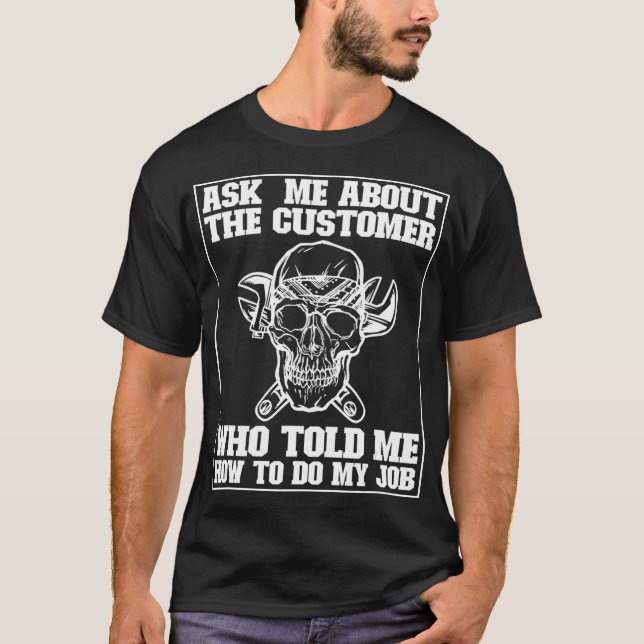 T-shirt Mens HVAC Tech Ask Me About The Customers Who Told (Devant)
