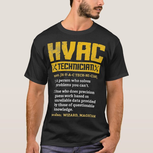 T-shirt Mens HVAC Tech Tee Funny Technicien Ingénieur Répa (Devant)