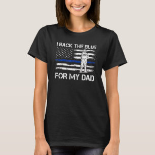 T-shirt Mens I Back The Blue For My Papa Cop