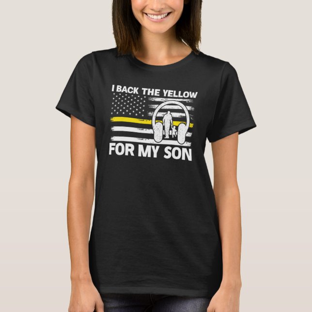 T-shirt Mens I Back Yellow For My Son Dispatch Ope (Devant)