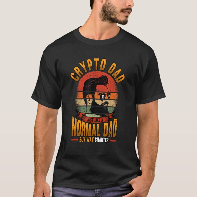 T-shirt Mens I Crypto Papa Comme Un Papa Normal Qui Échang (Devant)