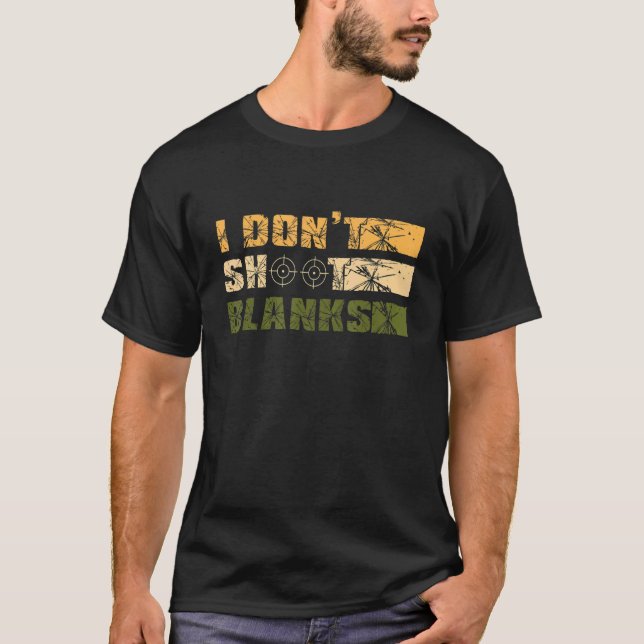 T-shirt Mens I Don't Shoot Blanks Faire-part de grossesse (Devant)