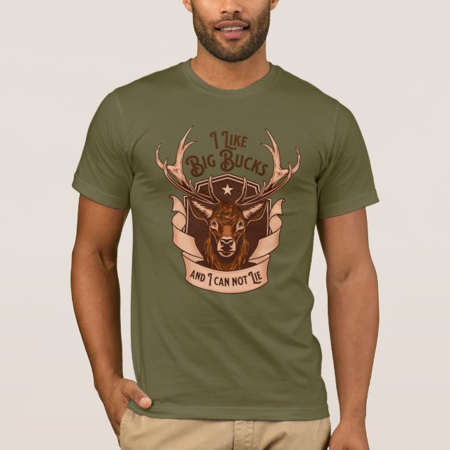 T-shirt Men's I Like Big Bucks And I Can Not Lie Tee (Devant)