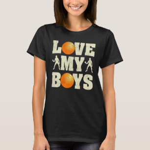 T-shirt Mens I Loys My Boys Table Tennis Papa Fête des pèr
