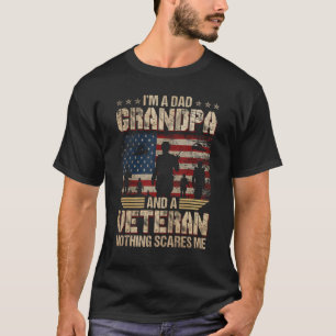 T-shirt Mens I m'a Papa Grand-père Vétéran Père Jour 1