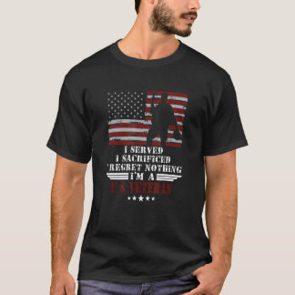 T-shirt Mens I Served I Sacrificed I Dont Regret Veterans 