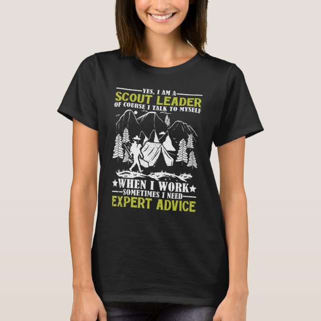 T-shirt Mens I talk to myself SPL Scout Leaders boys scout (Devant)