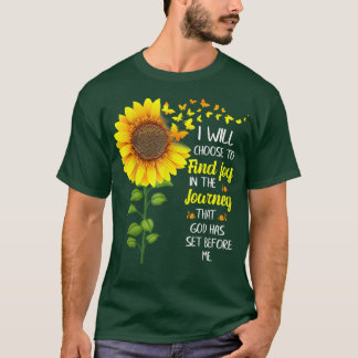 T-shirt Mens I will choose to find joy in journey Hippie S