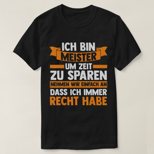 T-shirt Mens Ich bin Meister Meister Handwerker (Design devant)
