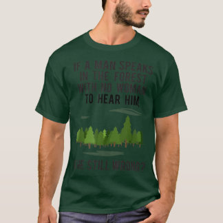 T-shirt Mens If a Man Speaks in The Forest With No Woman t