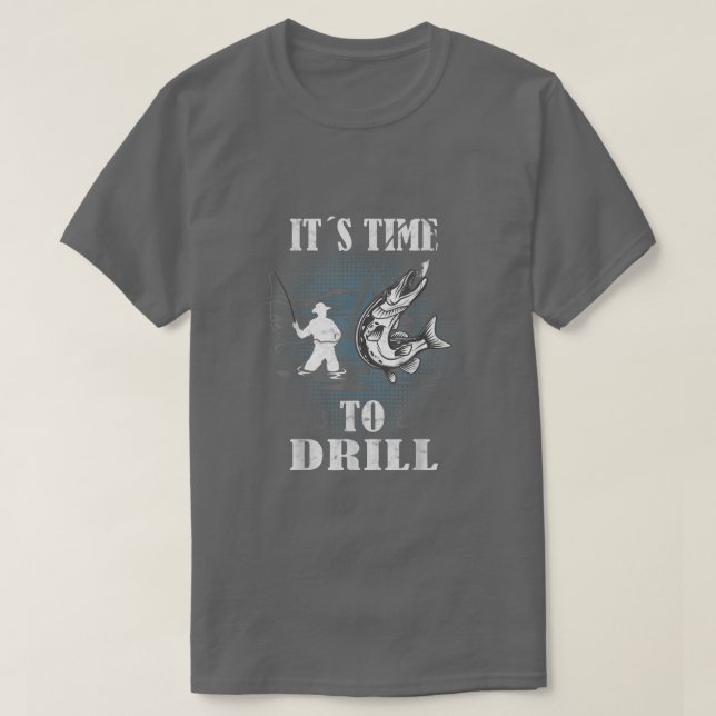 T-shirt Mens Il est temps de mouler dans Funny Fishermens  (Design devant)