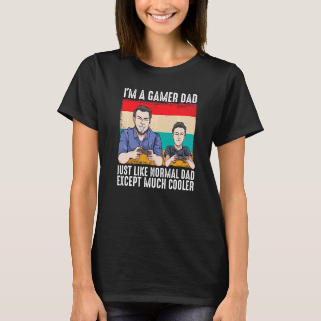 T-shirt Mens Im A Gamer Papa Fête des pères Cool Gaming Pa (Devant)