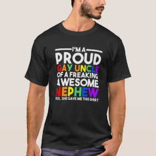 T-shirt Mens I'm A Proud Gay Uncle Gay Pride