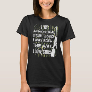 T-shirt Mens Im Ammosexuel Arme à canon Papa Green Camo Gu