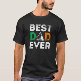 T-shirt Mens Irish Papa Irlande Père Superhero Hero Premi