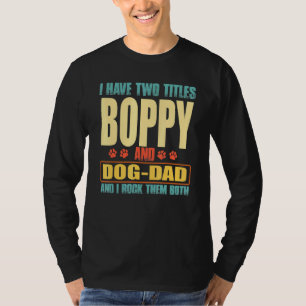 T-shirt Mens J'Ai Deux Titres Boppy Et Chien-Papa Vinatge