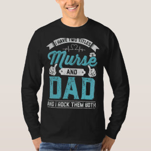 T-shirt Mens J'Ai Deux Titres Murse Et Papa Les Rock Bot