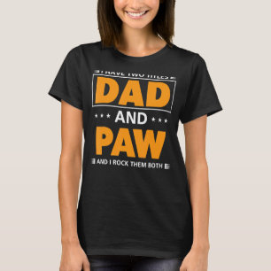 T-shirt Mens J'Ai Deux Titres Papa Et Paw Pour Grand-Père