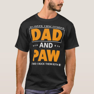 T-shirt Mens J'Ai Deux Titres Papa Et Paw Pour Grand-Père