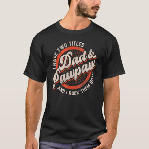 T-shirt Mens J'Ai Deux Titres Papa Et Pawpaw Et Je Rock T