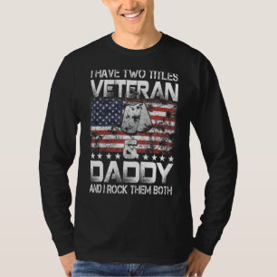 T-shirt Mens J'Ai Deux Titres Vétérinaire Et Papa Et I Roc