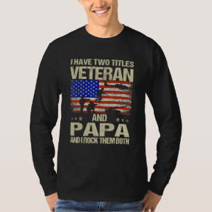 T-shirt Mens J'Ai Deux Titres Vétérinaire Et Papa Et Je Ro
