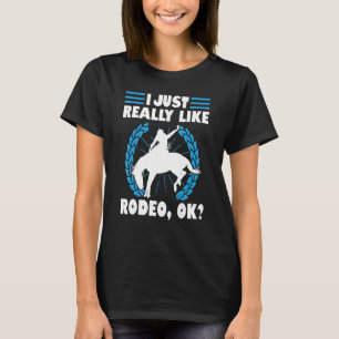 T-shirt Mens J'Aime Vraiment Rodeo Ok Western American
