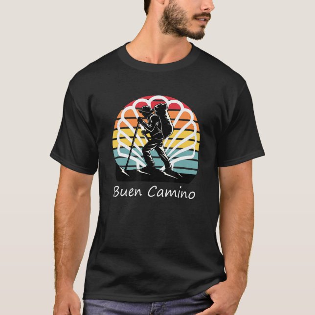 T-shirt Mens Jakobsweg Camino De Santiago Compostela Pilgr (Devant)