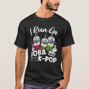 T-shirt Mens Je Cours Sur Boba Et K-Pop Boba Tea Cute Bubb