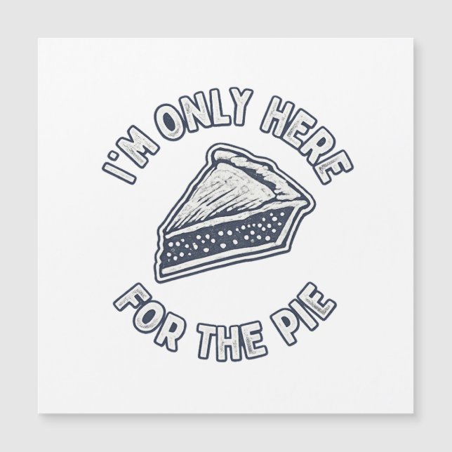 T-shirt Mens "Je ne suis ici que pour la tarte" –  (Devant)