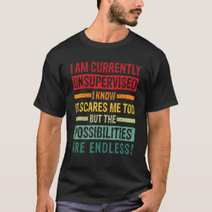 T-shirt Mens Je Ne Suis Pas Actuellement Sous Surveillance