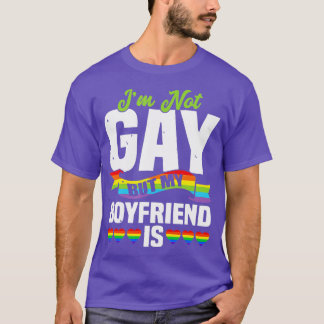 T-shirt Mens Je ne suis pas gay mais mon copain est