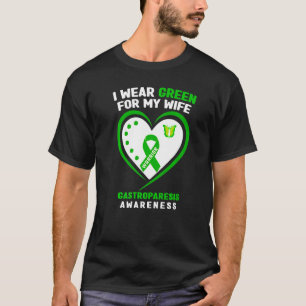T-shirt Mens Je Porte Du Vert Pour Ma Femme Gastroparesis 