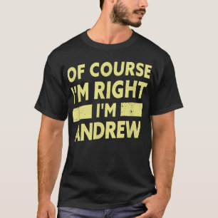 T-shirt Mens Je suis Andrew Funny Andrew Nom 
