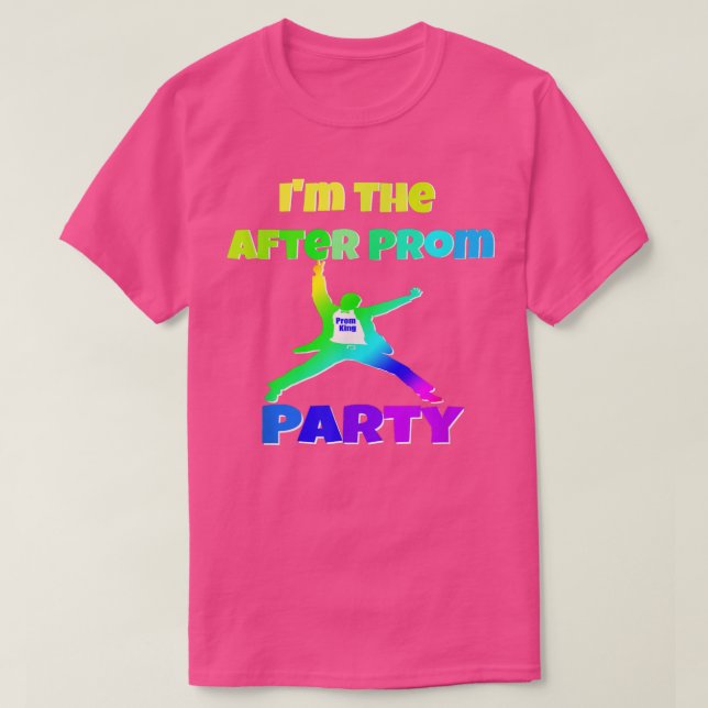 T-shirt Mens Je suis l'après fête de bal Funny 80s Prom  (Design devant)