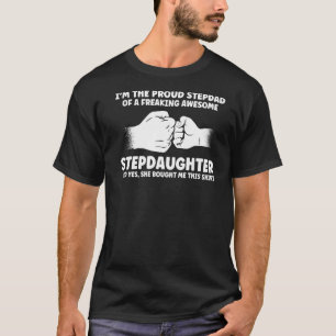 T-shirt Mens Je suis le Fier Stepdad de Stepgirl Stepfat