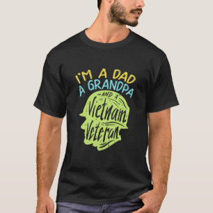 T-shirt Mens Je Suis Papa, Grand-Père Et Vétéran Du Vietna